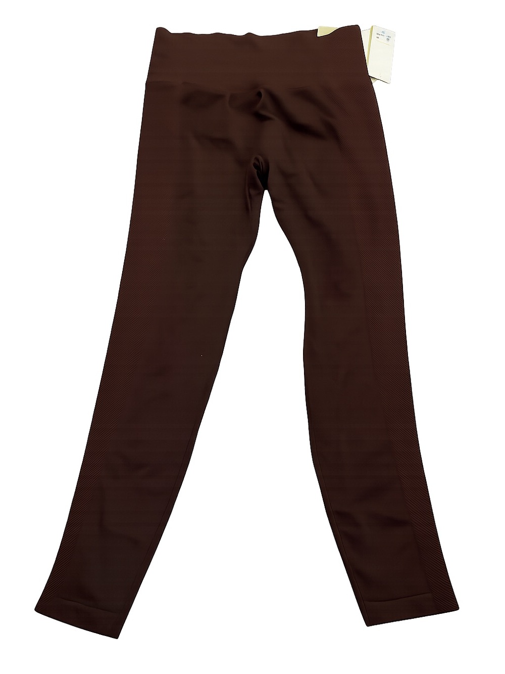 all in motion Brown Ribbed Active Leggings with Yellow Tag